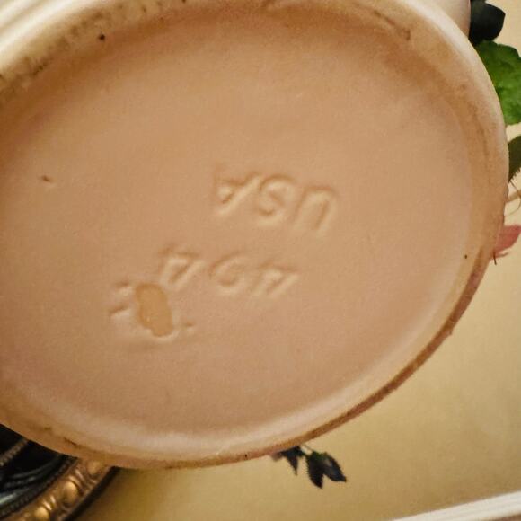 Silk Flower Arrangement in Ceramic Vase Made in USA - Picture 4 of 5